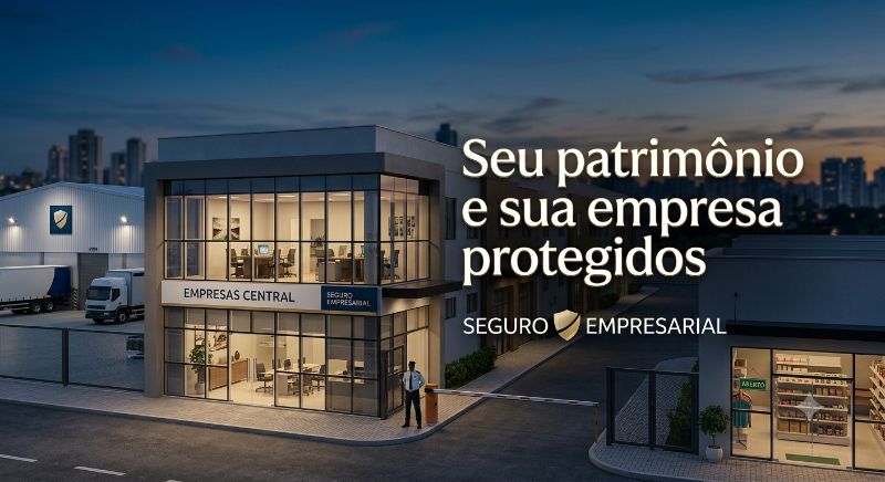 Fachada de empresa protegida por seguro empresarial